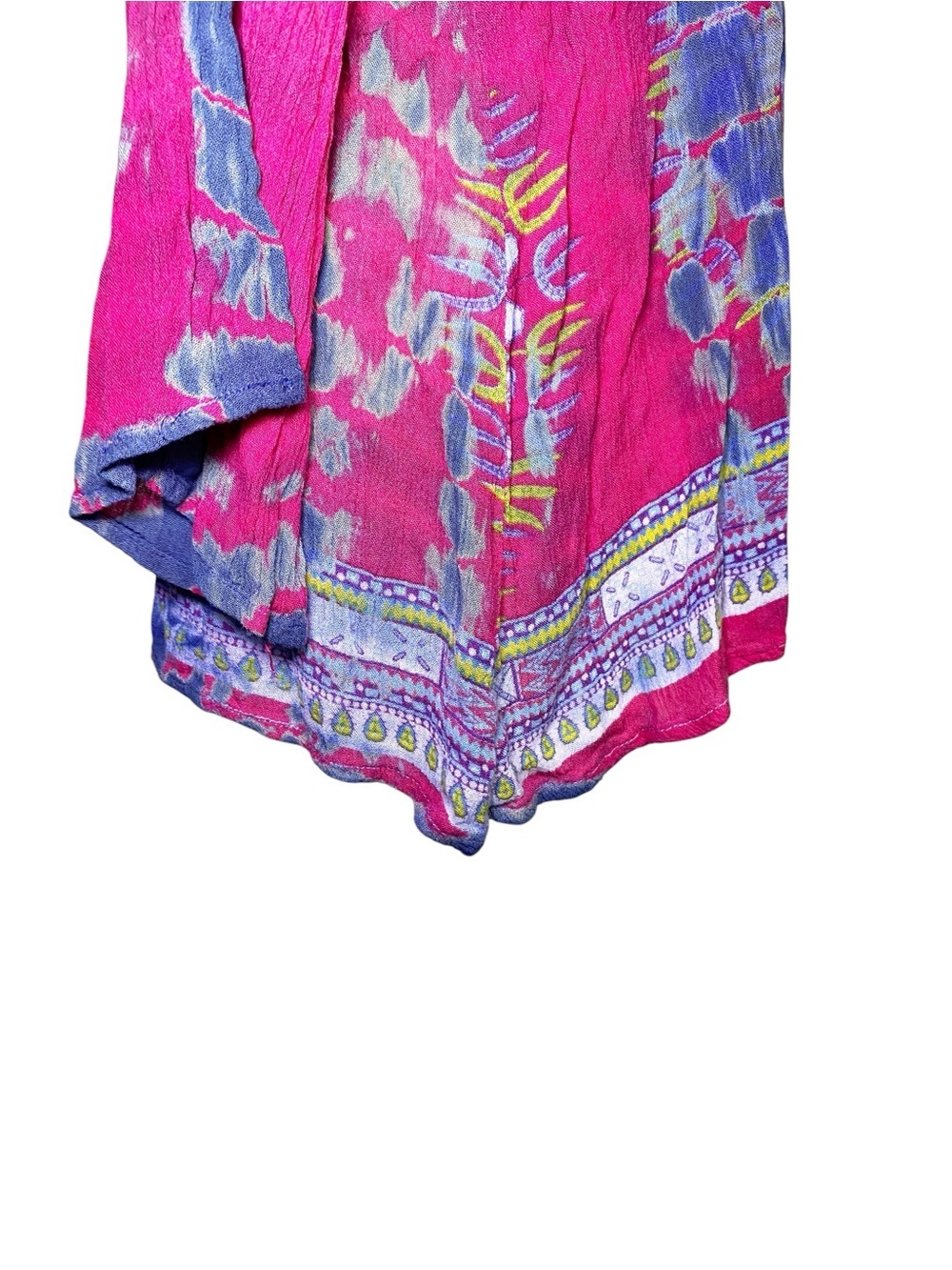 Greater Good | Pink & Purple Boho Print Crinkle Tunic Top - Picture 7 of 14